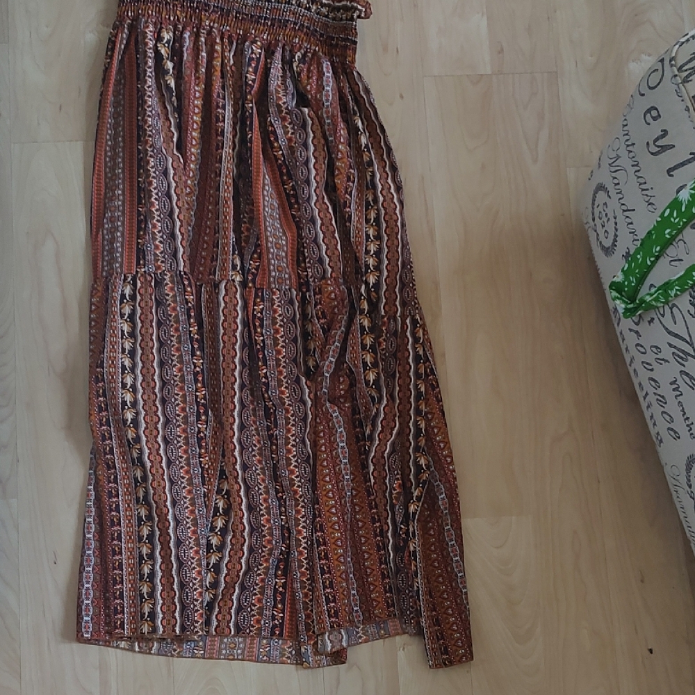 Bohemian Multi-Color Maxi Skirt